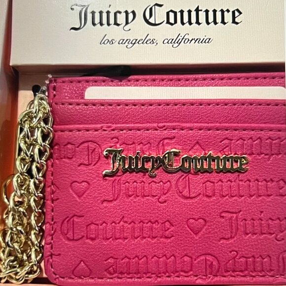 Juicy Couture "Love Actually" Wristlet Wallet, Key Chain Fob & Scarf 4.5 x 3.5 - Picture 2 of 10